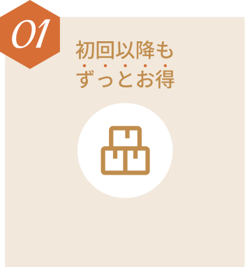 初回以降もずっとお得